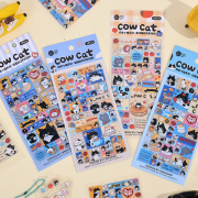 Cow Cat Series Square Stickers 